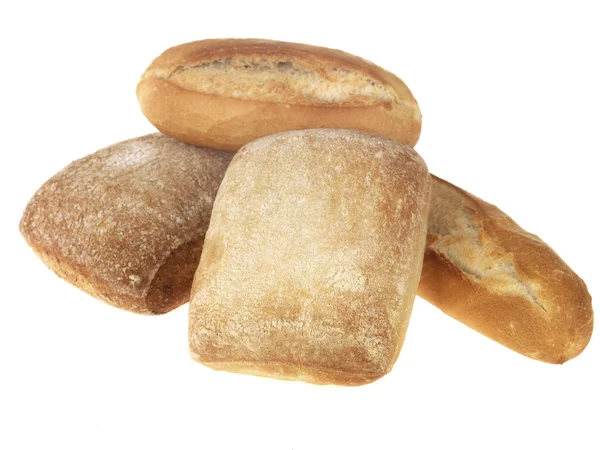 Výběr z upečeného chleba, rohlíky — Stock fotografie