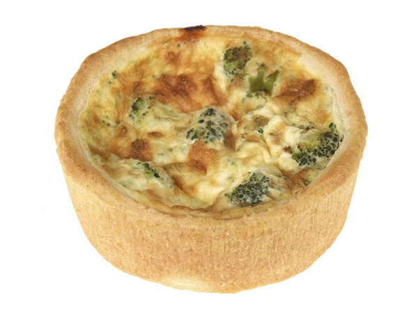 Broccoli Cheese and Tomato Quiche — Stock Photo, Image