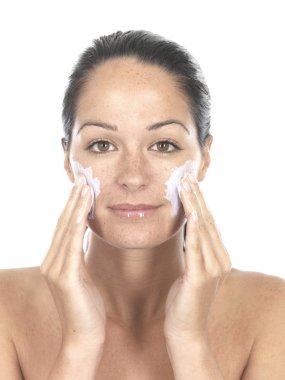 Woman Exfoliating clipart
