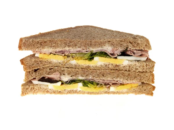 Sandwich mit Schinken und Ei — Stockfoto