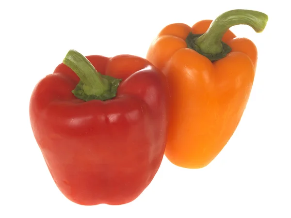 Rote und orange Paprika — Stockfoto