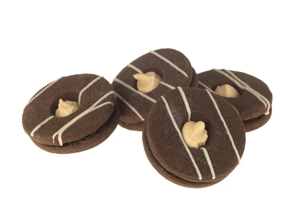 Čokolády a karamelová sušenka sušenky — Stock fotografie