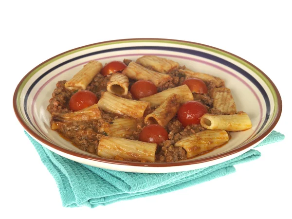 Beef and Chianti Rigatoni Pasta — Stock Photo, Image