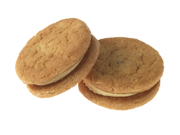Golden Cream Biscuits — Stock Photo, Image