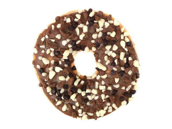 Шоколад-покритий пончик — стокове фото
