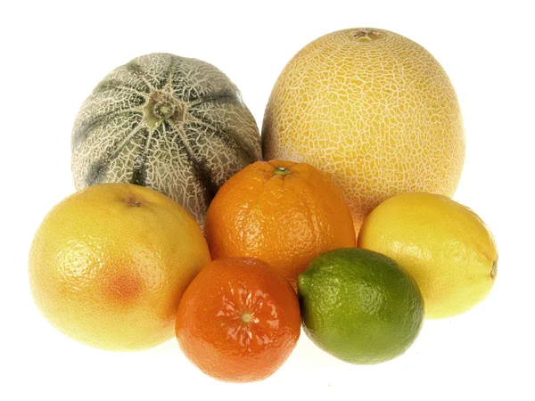 Fruta cítrica con melones — Foto de Stock