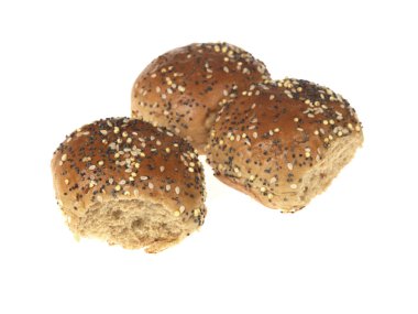 yumuşak kahverengi ekmek ruloları tohumlari