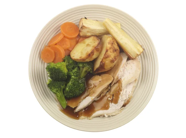 Roast Chicken Dinner — Stock Photo, Image