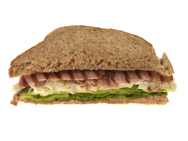 Sandwich mit Speck und Brie — Stockfoto