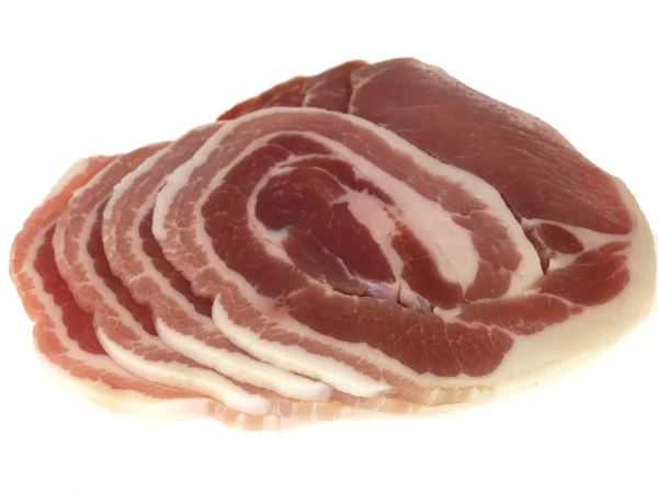 Raw Uncooked Middle Back Bacon — Stock Photo, Image