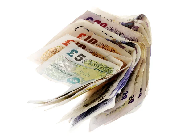 Pile of Bank Notes British Pounds — Stock Photo, Image