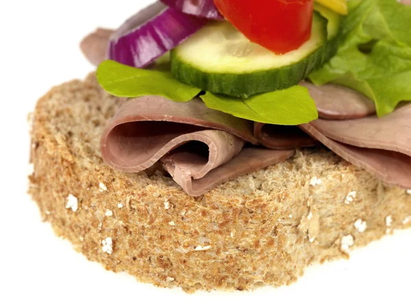 Roast Beef and Salad Sandwich — Stock Photo, Image
