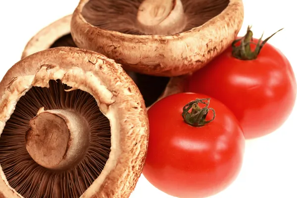 Mushrooms and Tomatoes — Stock Photo, Image