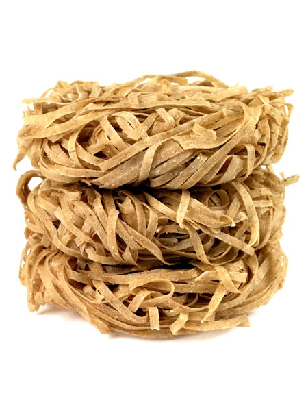 Dried Uncooked Wholewheat Noodles — Stock Photo, Image