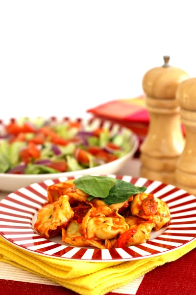 Spinach and Ricotta Tortelloni Pasta — Stock Photo, Image