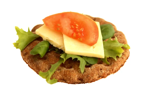 Tomato and Cheese on Rye — Stock Photo, Image