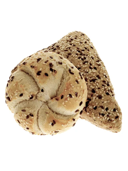 Льняное семя и хлеб — стоковое фото