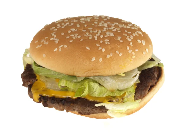 Negyed zúzó Delux Beefburger — Stock Fotó