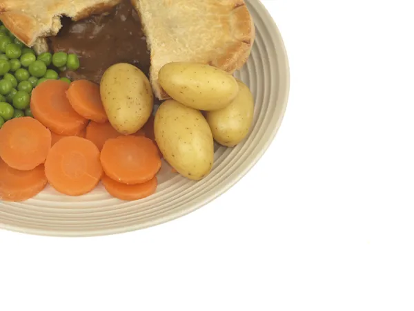 Torta de bife com legumes — Fotografia de Stock