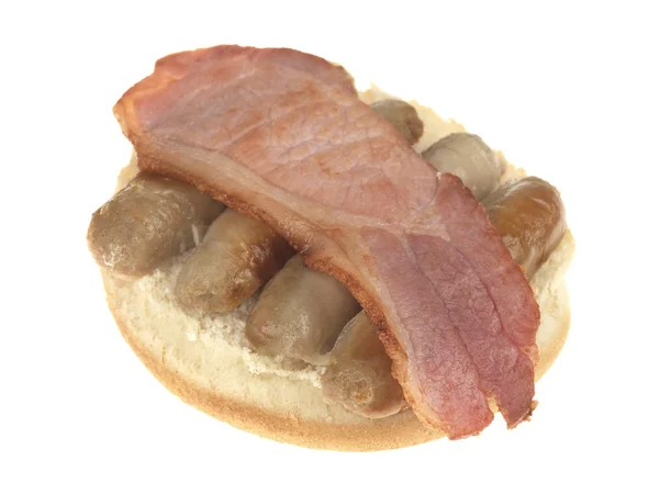 Bacon och korv rulle — Stockfoto