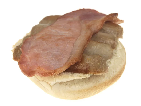 Bacon och korv rulle — Stockfoto