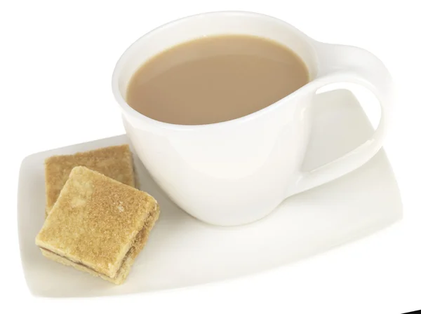 Kopp te och kex — Stockfoto