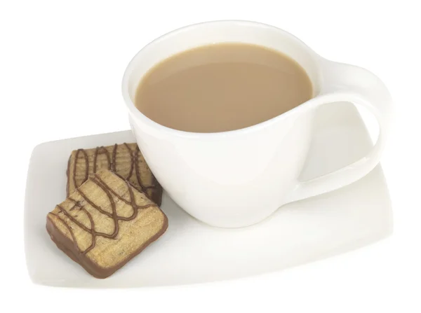 Cup of Tea and Biscuits — Stock Photo, Image