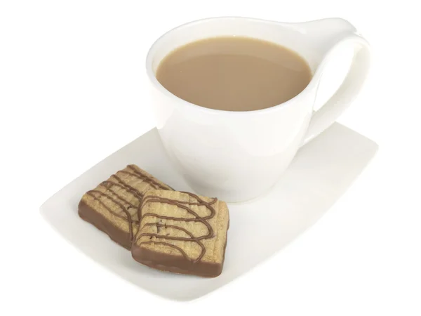 Cup of Tea and Biscuits — Stock Photo, Image