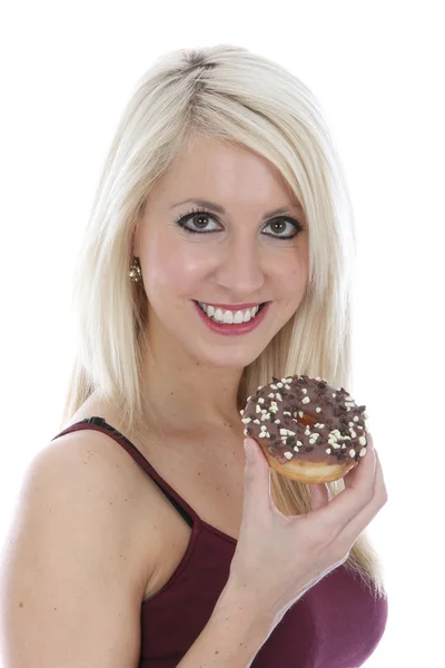 Young Woman Eating — Stock Photo, Image