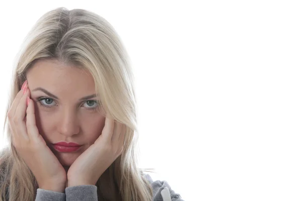 Sad Thoughtful Young Woman — Stock Photo, Image