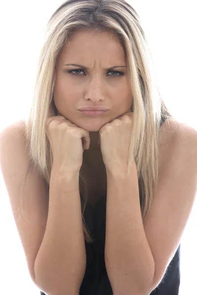 Wütend traurige junge Frau — Stockfoto