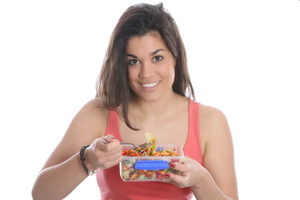 若い女性を食べる — ストック写真