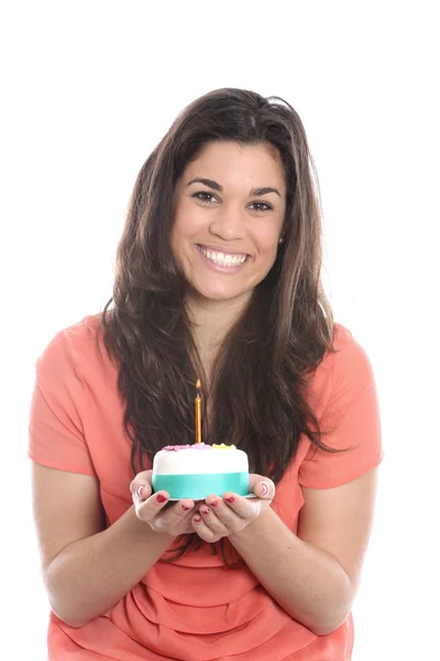 Jovem mulher comendo — Fotografia de Stock