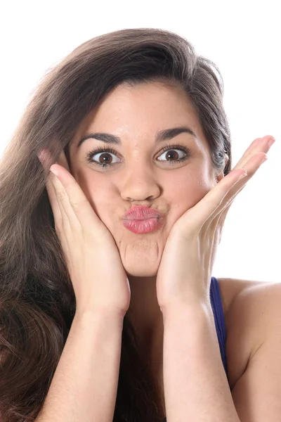 Leuke aantrekkelijke jonge vrouw — Stockfoto