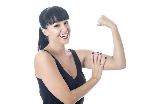 Mujer joven feliz posando — Foto de Stock