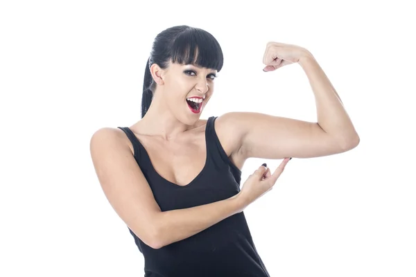 Mujer joven feliz posando —  Fotos de Stock