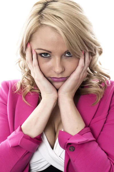 Bored Young Business Woman — Stock Photo, Image