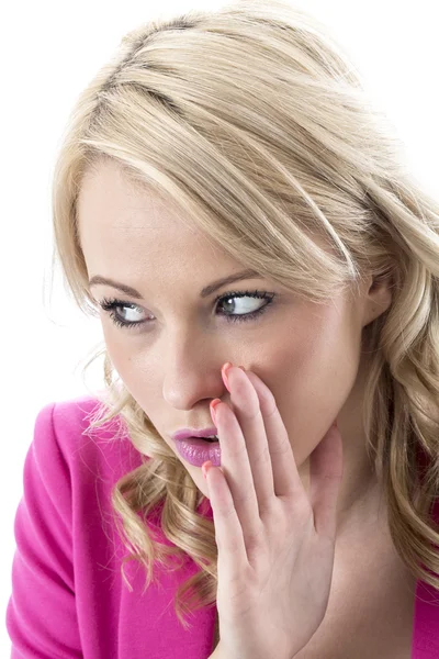 Young Business Woman Whispering — Stock Photo, Image