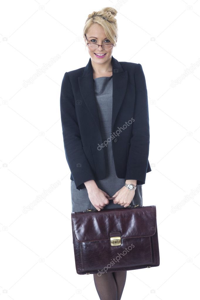 Business Woman Holding a Briefcase