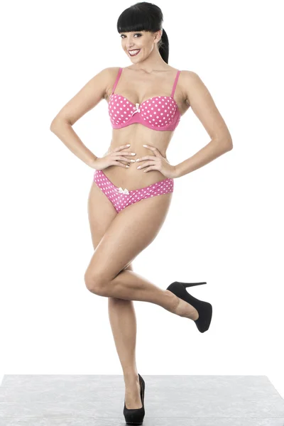 Pin-up glamour model in lingerie — Stockfoto