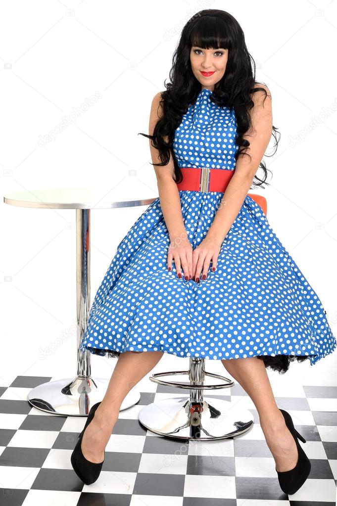 Young Vintage Pin-Up Model