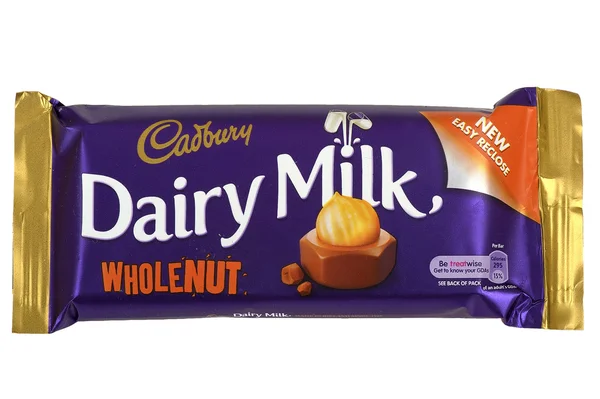 Dairy Milk Wholenut Chocolate Bar — Stock Photo, Image