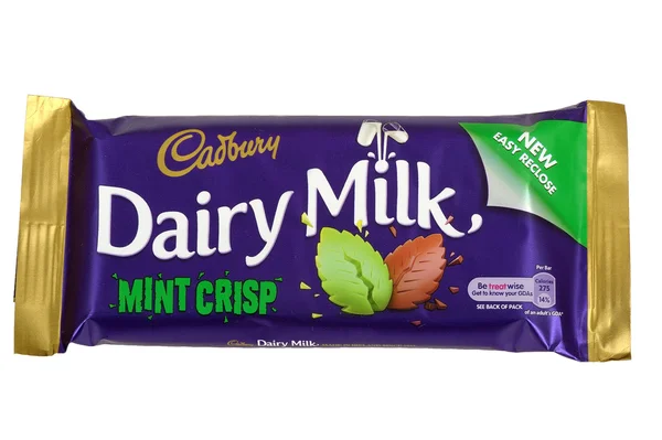Dairy Milk Mint Crisp Chocolate Bar — Stock Photo, Image