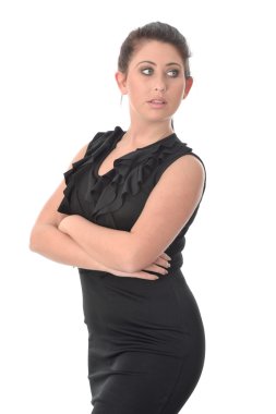 düşünceli ciddi genç kadın