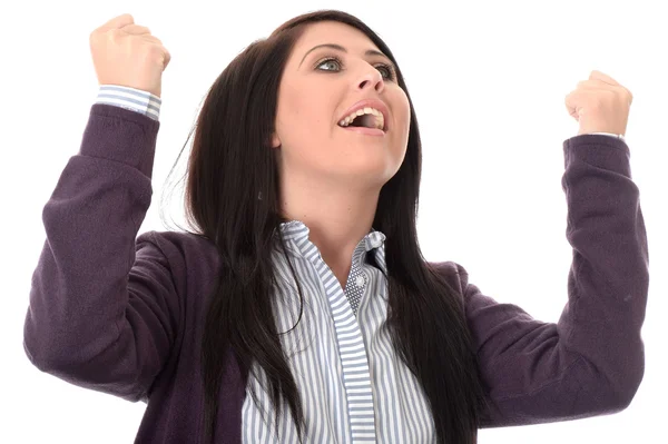 Excited Young Woman Celebrating — Stock Photo, Image