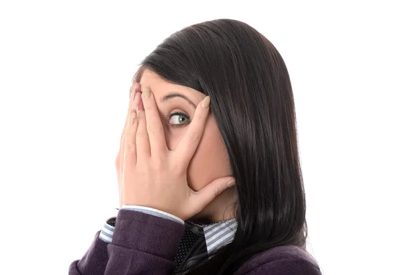 Mujer joven conmocionada — Foto de Stock