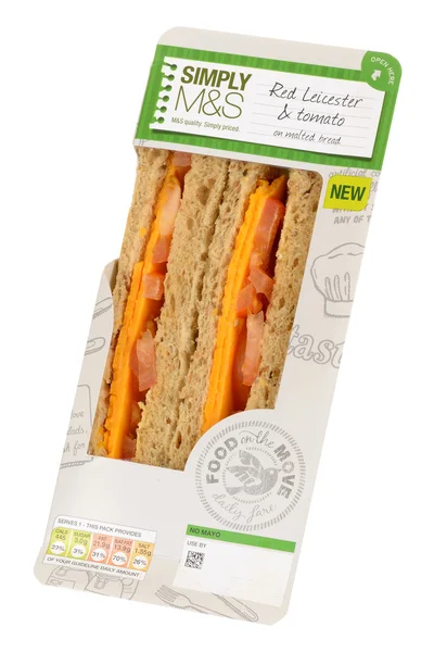Sajtos-paradicsomos szendvics — Stock Fotó