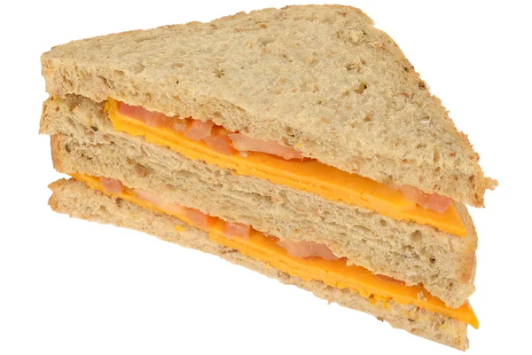 Sýrový a rajčatový sendvič — Stock fotografie