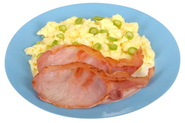 Scrambled Eggs with Bacon — Stock Photo, Image