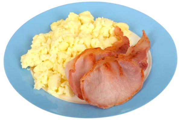 Scrambled Eggs with Bacon — Stock Photo, Image
